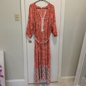 Loft beach floral maxi dress